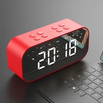

Digital Alarm Clock Bluetooth 5.0 Stereo Speaker LED Mirror AUX TF Music Player Time Display Clock Alarm Loudspeaker Z520