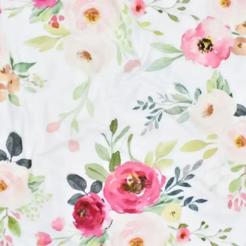 floral muslin swaddle blanket