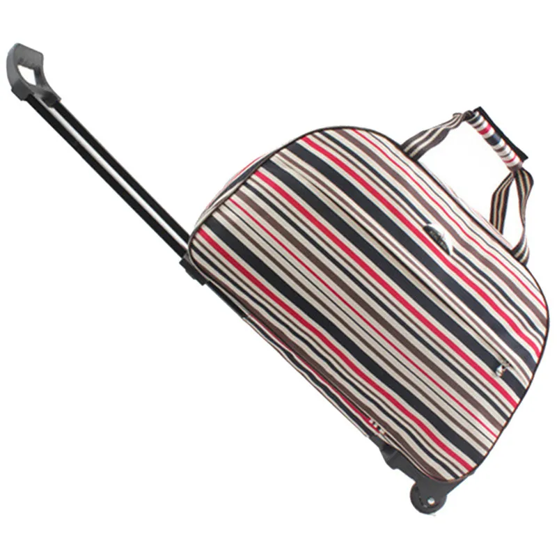 High Quality Rolling Luggage Trolley Bag Women Travel Bags Metal Hand