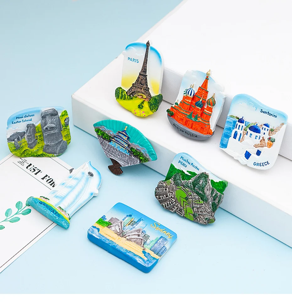 Building 3D fridge magnet souvenir 01