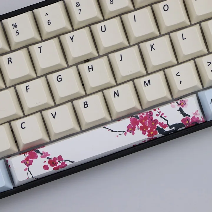 PBT пять Сторон краситель-подложенный пробел 6.25U Вишневый профиль keycap для DIY механическая клавиатура - Цвет: KIT 7