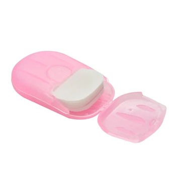 

Outdoor Convenient Washing Hand Bath Travel Scented Slice Sheets Foaming Box Paper Soap