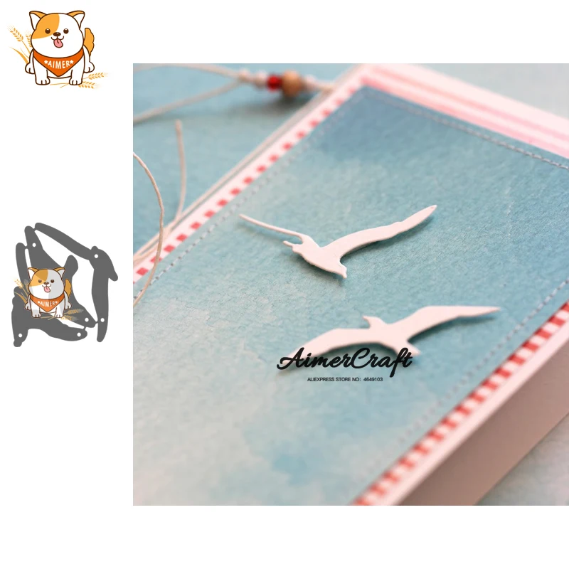 4PCS Bird Metal Cutting Dies Cute Animal Die-Cut for Scrapbooking Card Photo Album