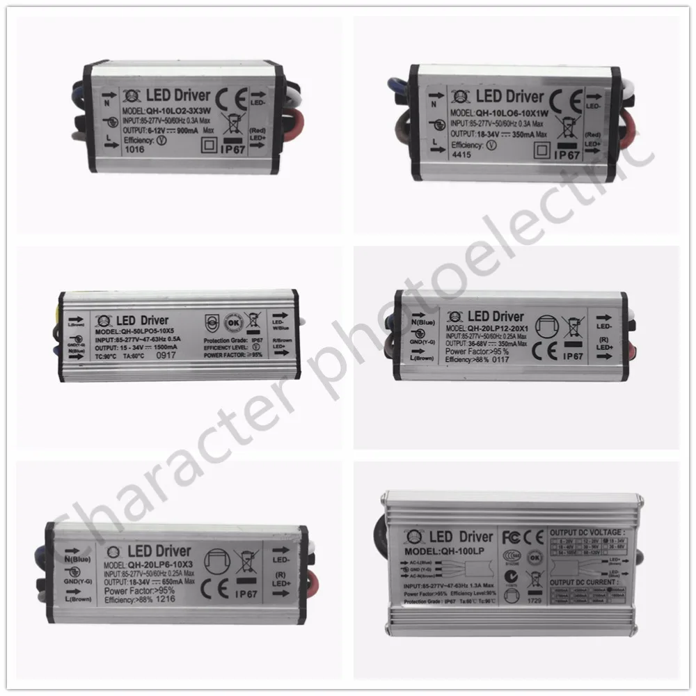 

IP67 AC85-265V DC 24V- 38V lighting Transformer Adapter LED Driver For DIY 10W 20W 30W 50W 100W 150W 200W lamp COB Chip driver