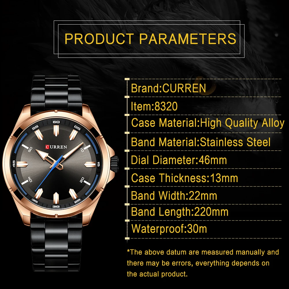 CURREN золотые часы для мужчин простой бизнес Дизайн наручные часы с ремешком из нержавеющей стали часы мужские часы люксовый бренд