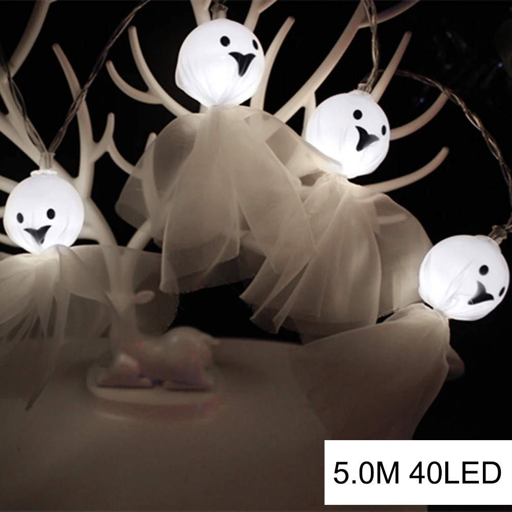5M 40LED Ghost String Lights For Halloween Party Decor Halloween String ...