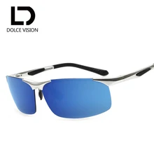 Dolce vision Прохладный вождения солнцезащитные очки для мужчин драйверы Очки Анти-блики поляризованных солнцезащитных очков алюминия и магния UV400 оттенков