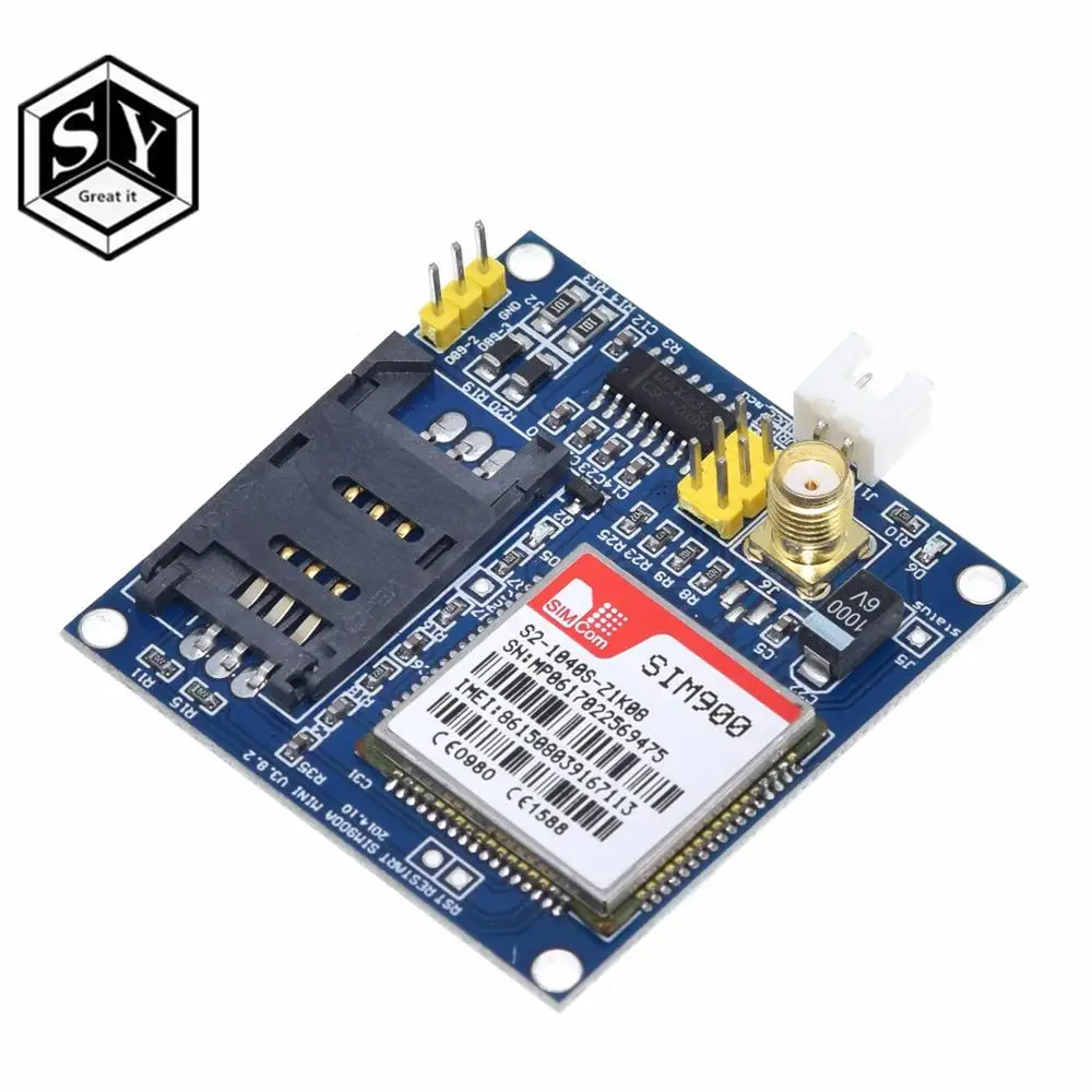 Модуль беспроводной передачи данных GREAT IT SIM900A SIM900 MINI V4.0 GSM GPRS комплект с антенной