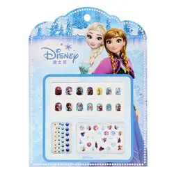Дисней детские игрушки для красоты наклейки для ногтей детские Стразы для девочек нетоксичные Замороженные Принцесса София Игрушки для