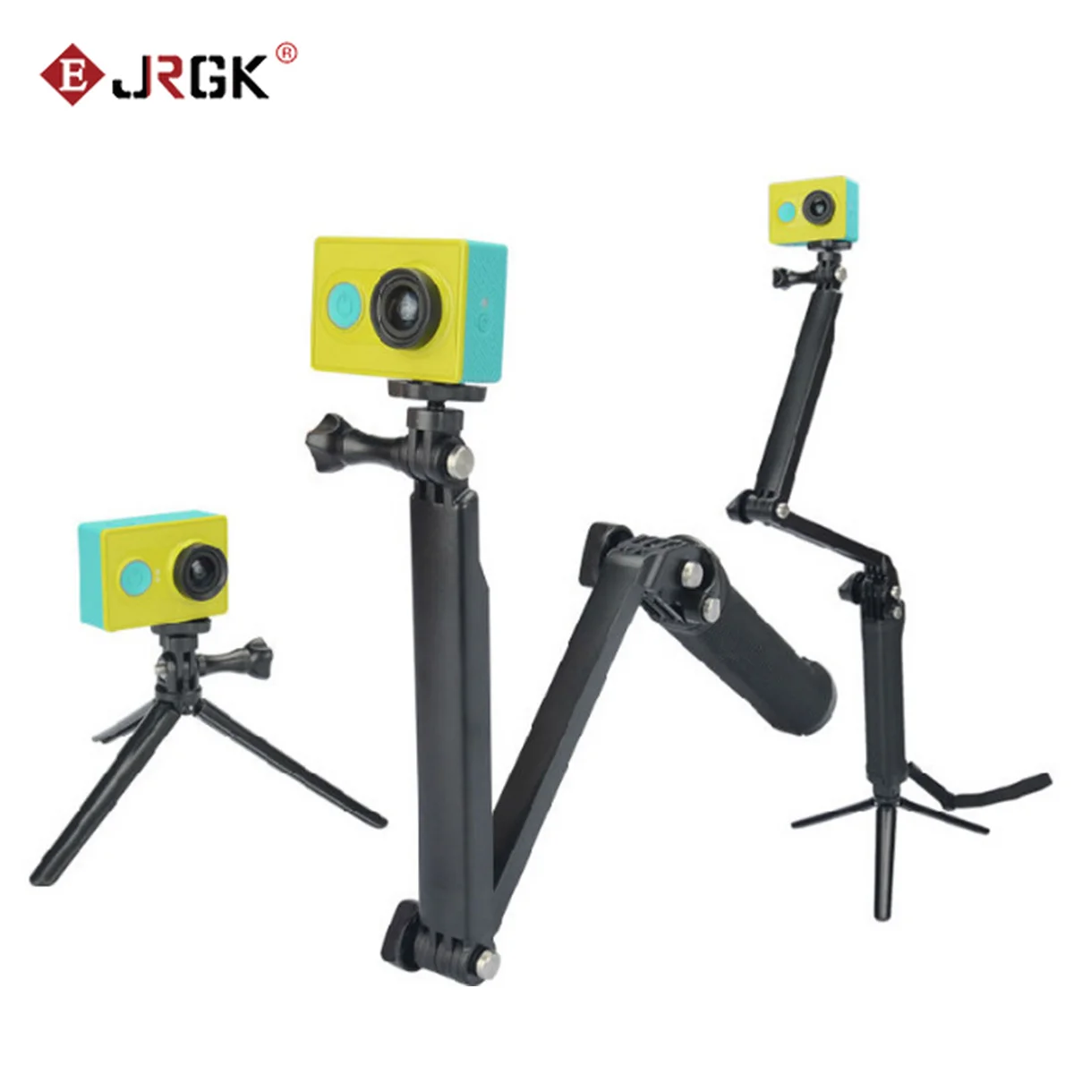 JRGK GoPro 3-Way монопод ArmMount Регулируемая Подставка Кронштейн ручной захват 3 Way штативы для Hero 4/3 + 3 SJ4000 SJ5000 аксессуары