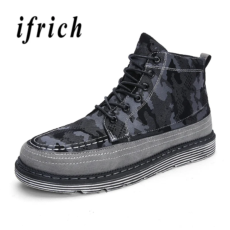 

Camo Ankle Boots For Men Anti-Slip Working Safety Boots Men Autumn Male Military Tactical Footwea Hard-Wearing Trekking Boots