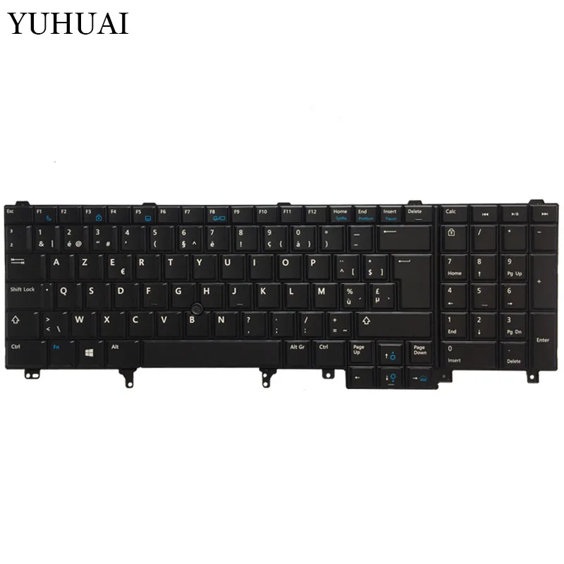 Бельгийская/арабская клавиатура для ноутбука DELL E6520 Teclado E6530 E6540 E5520 E5520M E5530 черная с подсветкой указка клавиатура