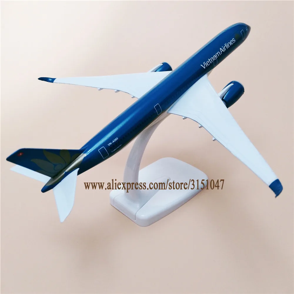 Новинка 20 см металлическая модель самолета Air Vietnam Airbus 350 A350 Airways W подставка
