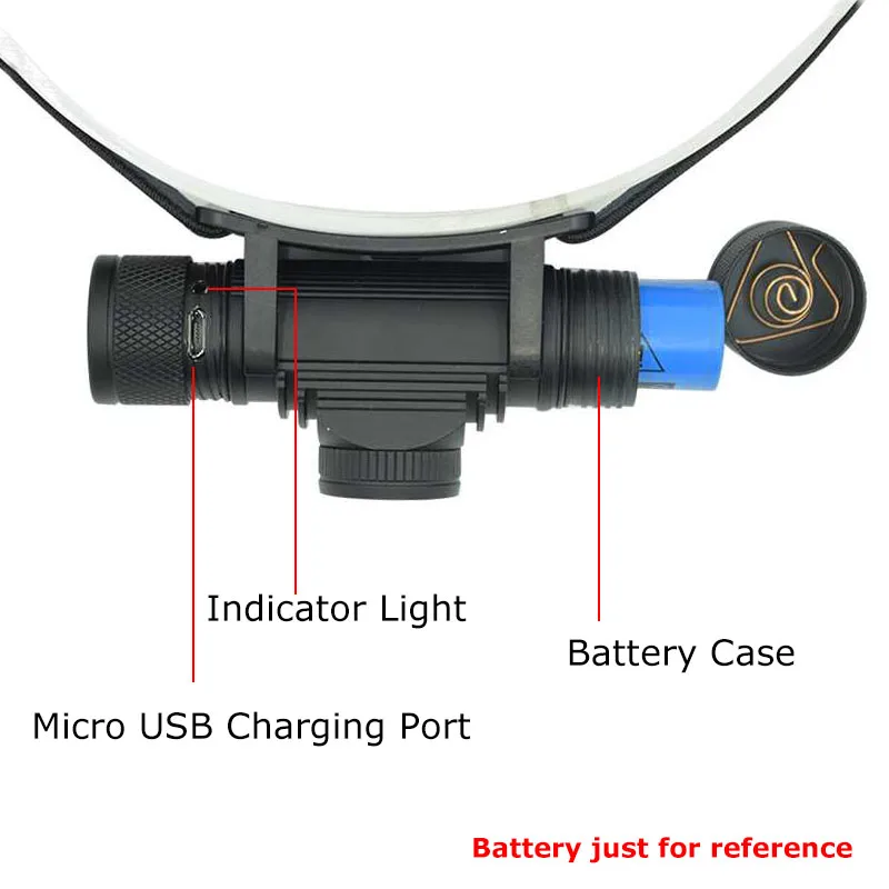 Светодиодный налобный фонарь USB XM L2 фар Водонепроницаемый фонарик на голову Zoom