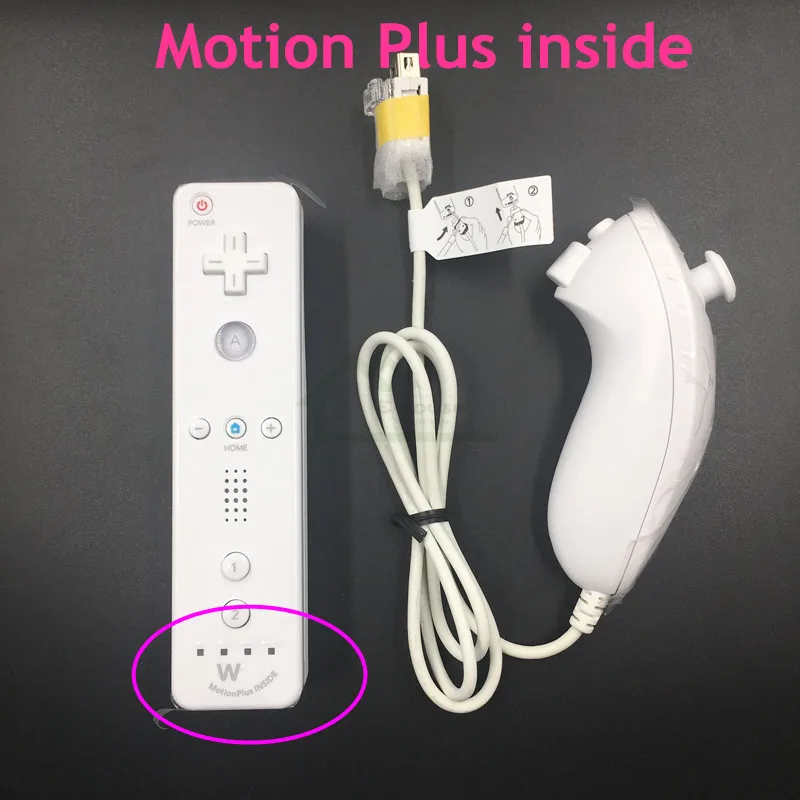 

Original 2-in-1 Left Right Wireless Remote Controller+Nunchuk Control for Nintendo Wii Motion Plus game console