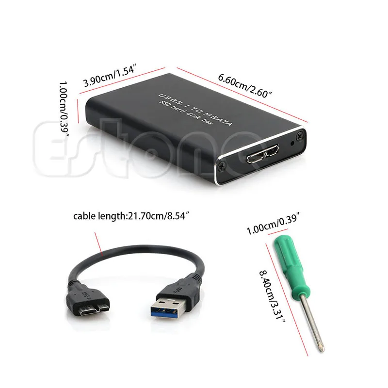 USB 3 1 to mSATA PCI E SATA SSD Adapter Converter Enclosure Hard font b Disk