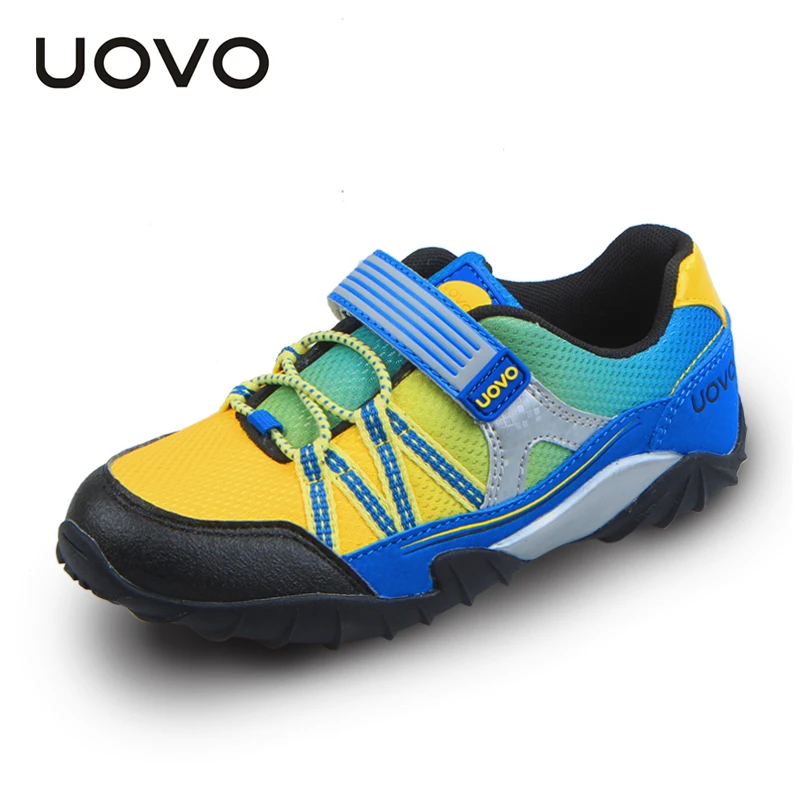 

UOVO Spring Autumn Kids Sport Running Hook And Loop Toddler Boy Shoes Breathable Casual Sneakers #26-35