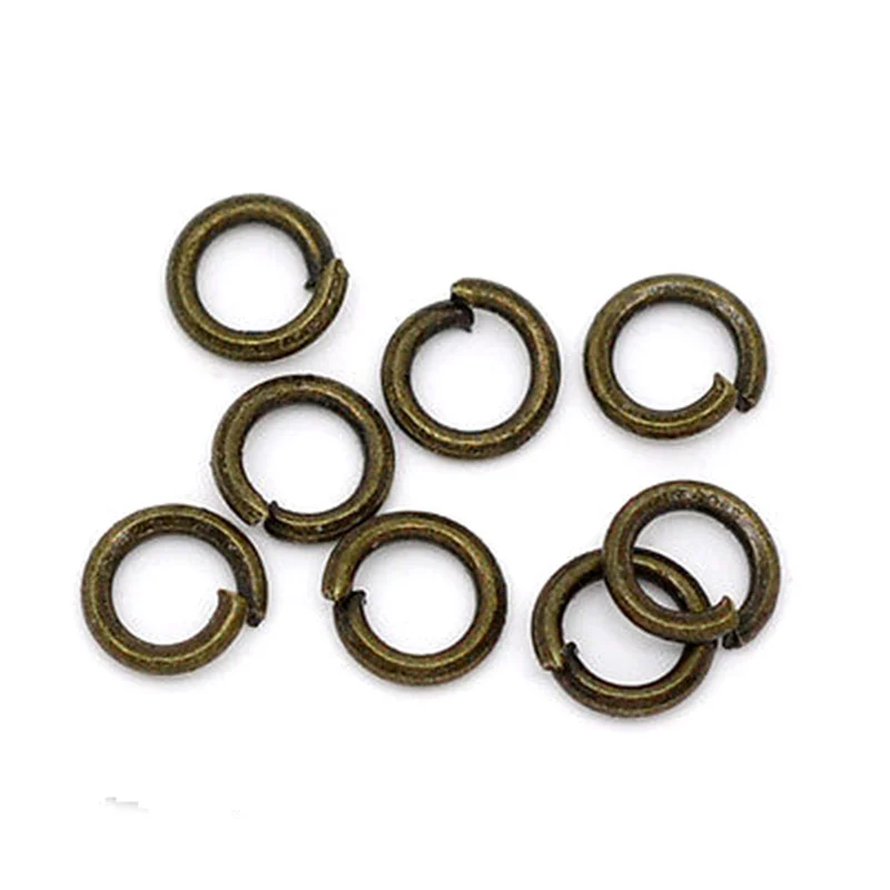 

500Pcs DIY Round Metal Open Jump Rings Jewelry Making 4mm/6mm, Thick 0.7mm, Bronze Tone/Silver Tone/Silver Plated