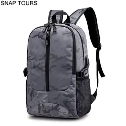 SNAP TOURS 2019 usb зарядка Рюкзак для ноутбука для мужчин Мода повседневное большое пространство мужской путешествия