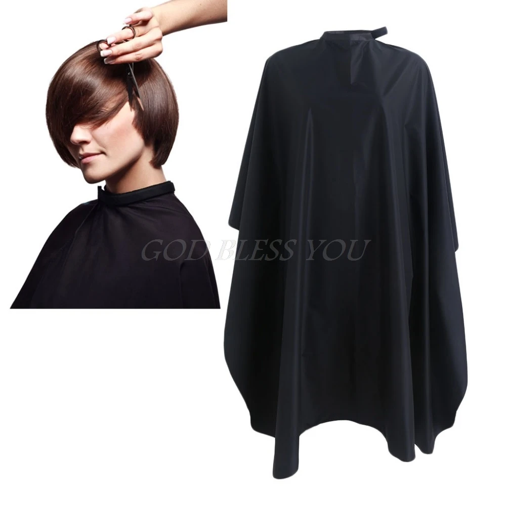 1PC Hairdresser Apron Cartoon Pattern Cutting Hair Waterproof Cloth Salon Barber Cape Hairdressing Black Color