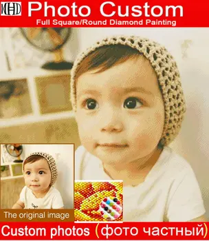 

MHD Photo Custom Diamond Embroidery DIY Diamond Painting Custom Photo Full Round&Square Mosaic Gift