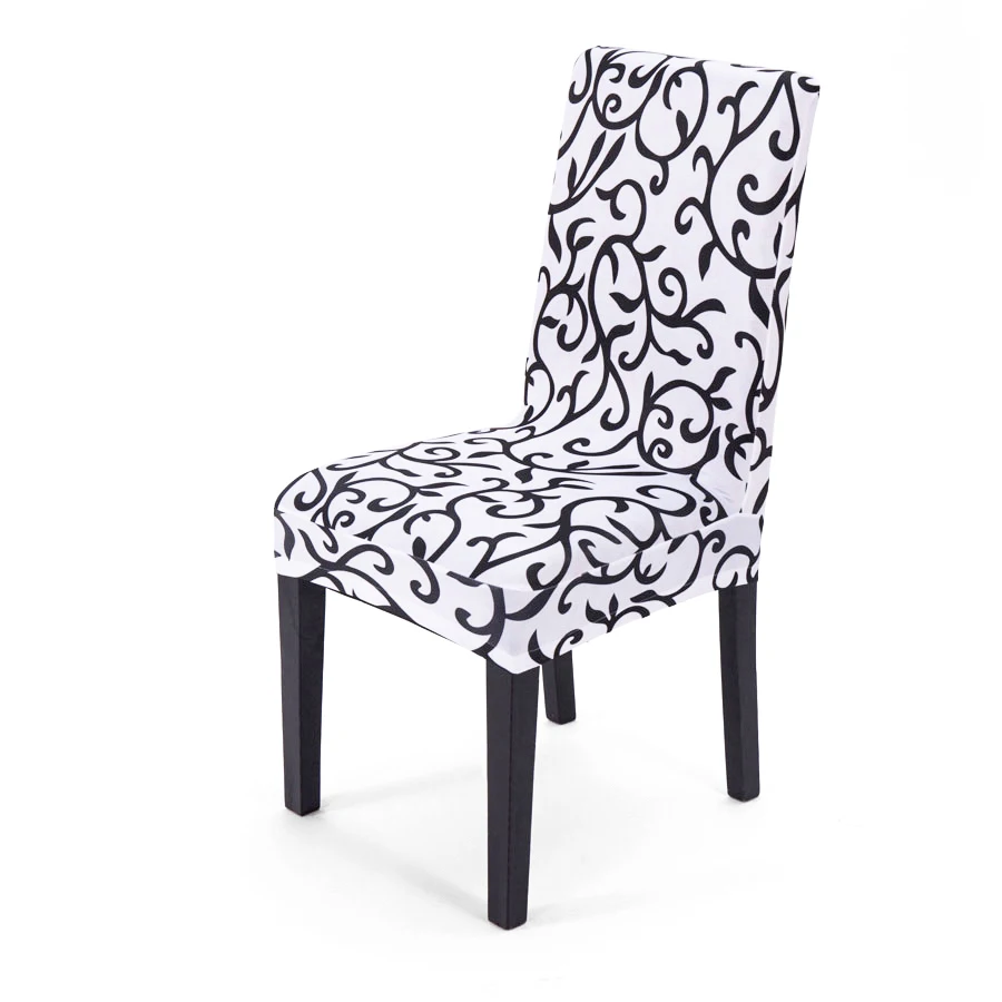 Скандинавский стиль, спандекс, чехол для обеденного стула, эластичный чехол для кресла для кухни, ресторана, дома, вечерние, свадебные, Декор - Цвет: white