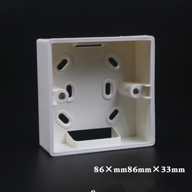 5 uds tipo 86 profundidad 33mm luz Fondo caja de enchufe interruptor PVC de la caja de Unión cables de en pared interruptor caja|Caja oscura| - AliExpress