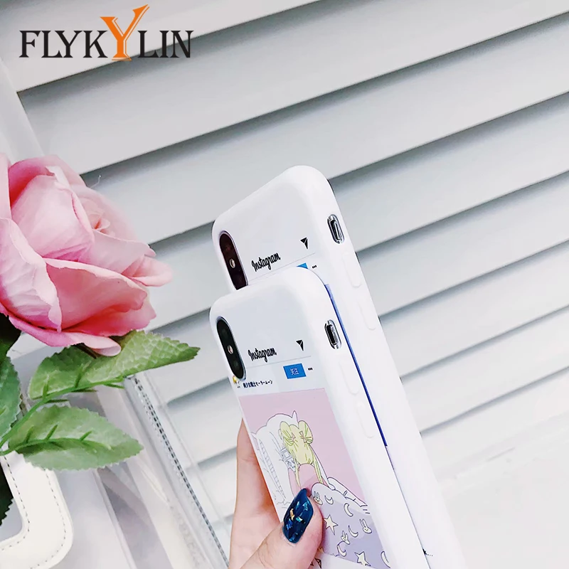 FLYKYLIN мультяшный чехол для телефона s для iphone X чехол для iphone 6S 6 7 8 Plus чехол для Instagram популярного аниме Сейлор Мун чехол s