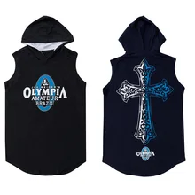 Мужская для спортзала Спортивная безрукавка с капюшоном майка для фитнеса одежда для бега тонкие быстросохнущие топы жилет мужские хлопковые футболки