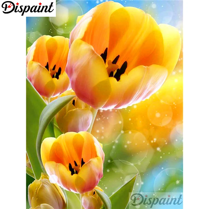 Dispaint Full Square/Round Drill 5D DIY Diamond Painting &quotFlower landscape&quot Embroidery Cross Stitch Home Decor A10489 | Дом и сад