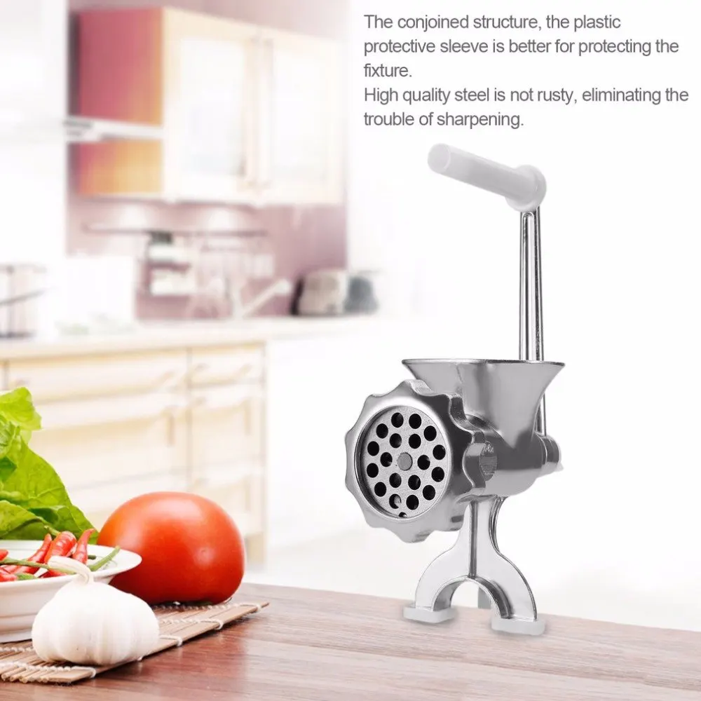 

Hand Cast Manual Meat Grinding Machine Household Meat Sausage Filler Machine Aluminum Alloy Twist Filling Garlic Cutter