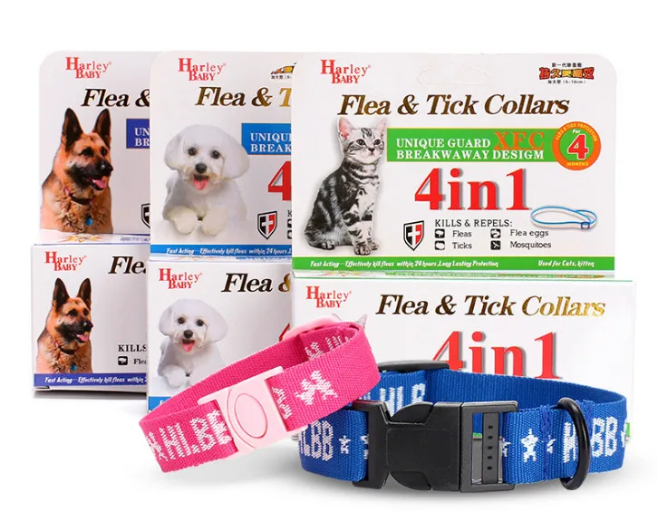 Usd 1,79 шт Новинка 4 в 1 Kill Flea& Tick воротник для взрослые собаки и щенки товары для животных, кошек Размер продукта 31-47 см 5 шт./партия