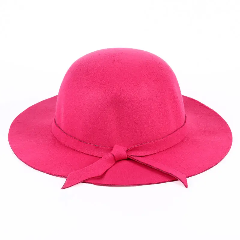 Стиль, мягкая детская шляпа от солнца, винтажная шерстяная шляпа с широкими полями, фетровая шляпа-котелок, фетровая шляпа, флоппи-шляпа, большая шляпа для девочек 3-7 лет