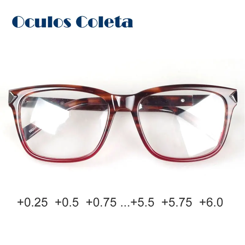 

Havana reading glasses for men Spring hinge frame and anti-reflective lenses
