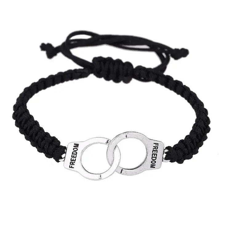 Vintage Adjule Handmade Bracelet Men Jewelry Handcuffs Charm Bracelet Men Jewelry Handcuffs Charm
