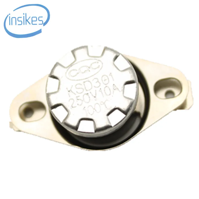 

10PCS/LOT Celsius Temperature Controlled Switch Thermostat KSD301 Normal Open NO 40/45/50/55/60/65/70/75/80/85/90/95/100/105/110