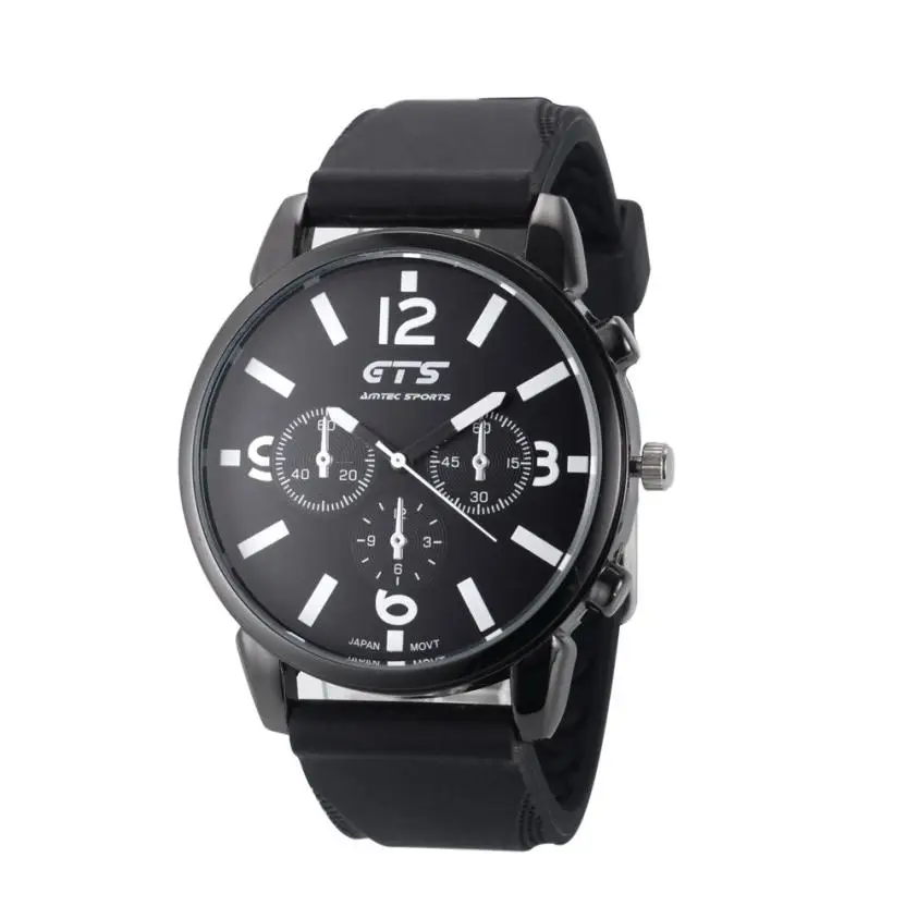 

#5001 Leisure High Quality Creative Man Watch Men's Luxury Black Stainless Steel Analog Quartz Sport Wrist Watch