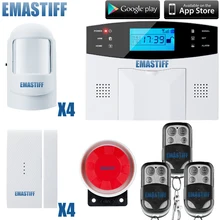 Беспроводная GSM сигнализация для дома Беспроводная охранная сигнализация с датчиком двери домашняя сигнализация Система s безопасность Встроенная антенна