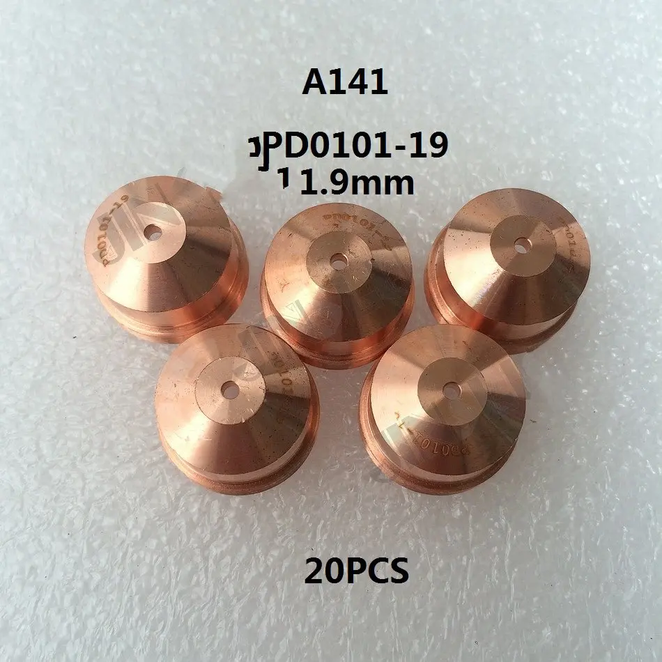 

A141 A101 Nozzle PD0101-19 1.9mm 20pcs Non-original Trafimet Air Plasma Cutting Torch Cutter Consumables