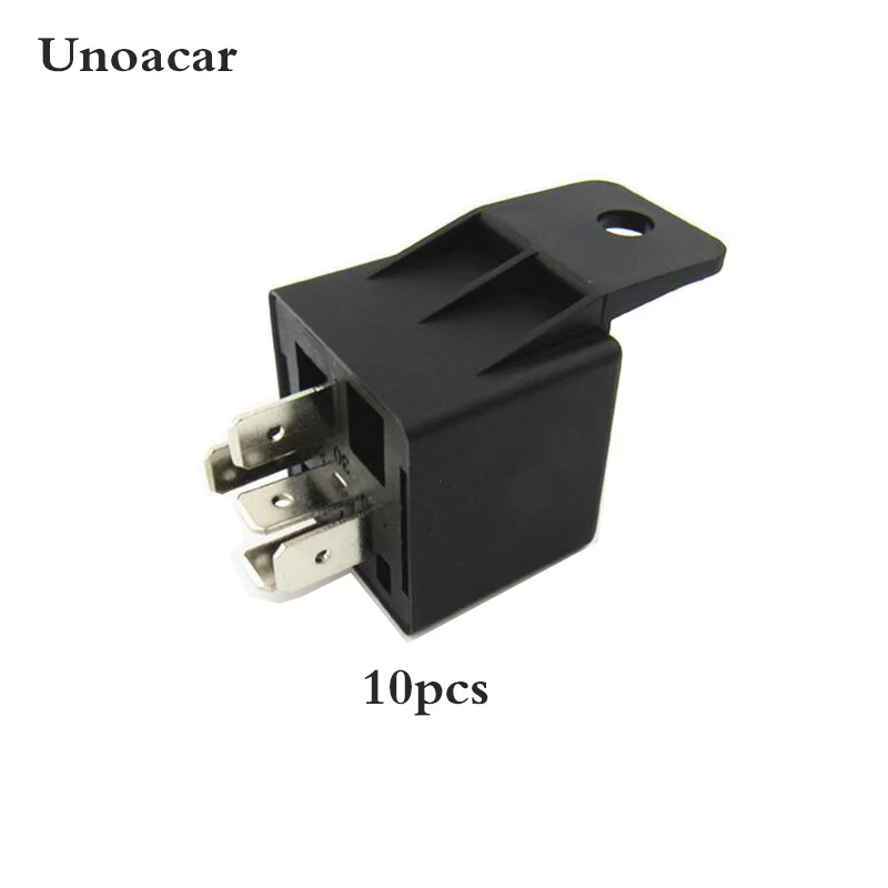10pcs 12V Automotive Relays With Plastic Fixed Back 5 pin Conversion