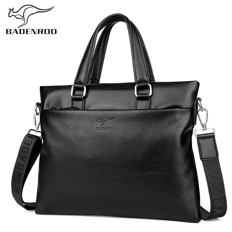 Badenroo Fashion Simple Male Handbags Famous Brand Business Men ...