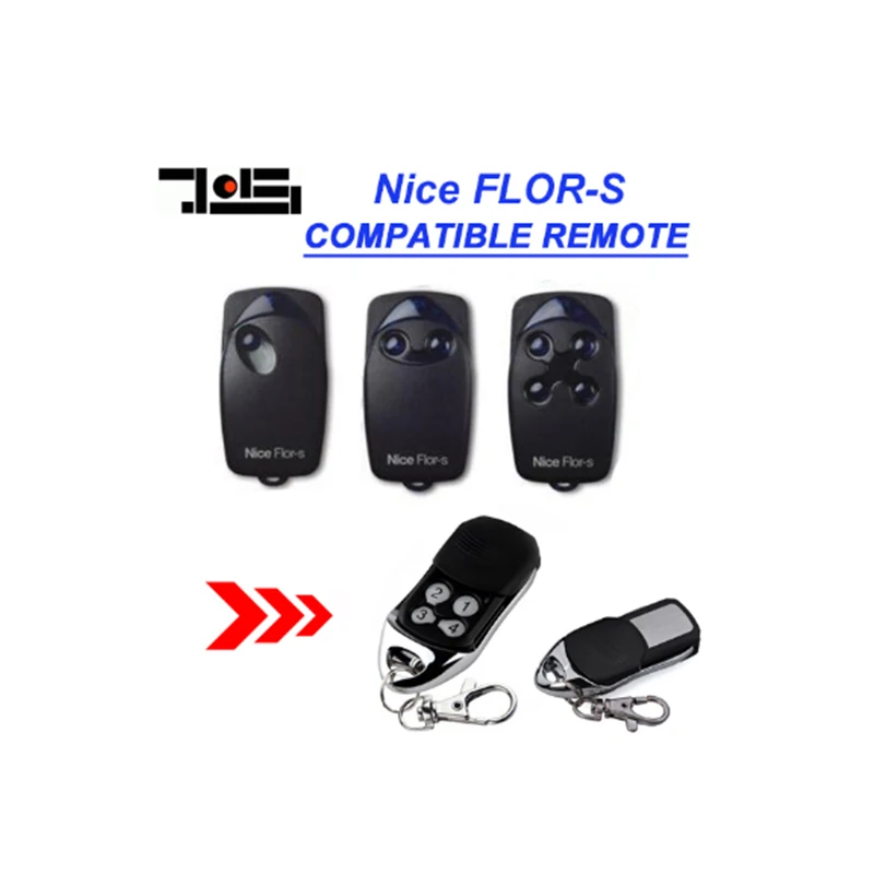 

FOR Nice FLOR-S replacement garage door remote control 433mhz rolling code FREE SJIPPING