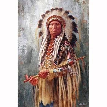 

DIY Diamond Embroidery Portrait Indian Man Diamond Painting Cross Stitch square Drill Mosaic Decoration