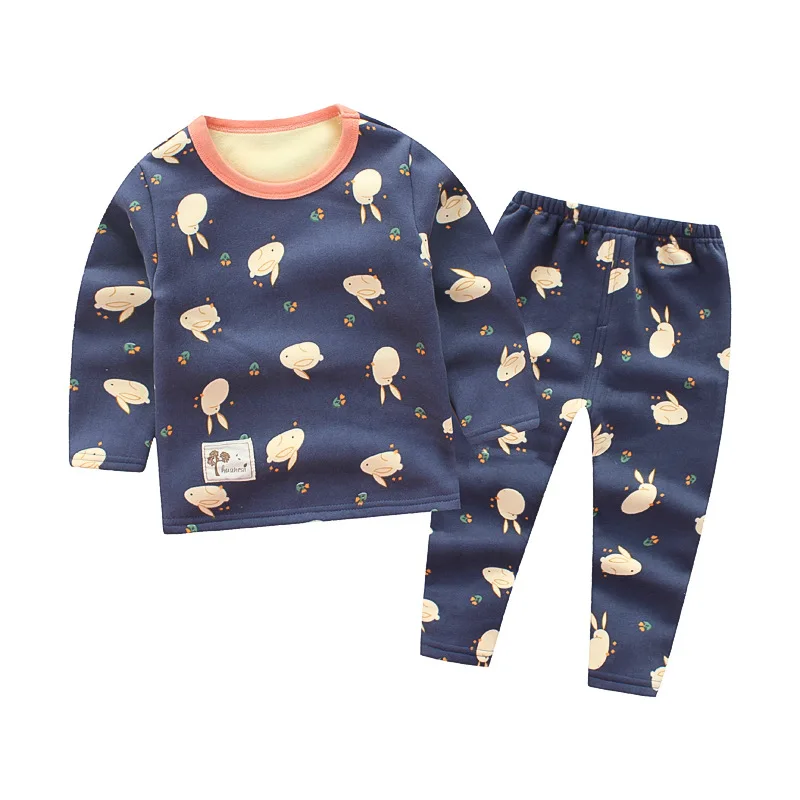 thermal thick warm flannel clothes sets kids winter outfits girls