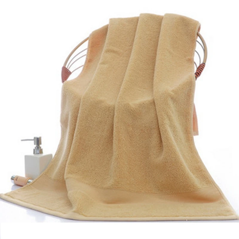 100 Cotton Hotel Bath Towel Solid Color Thick Soft Large Face Towel