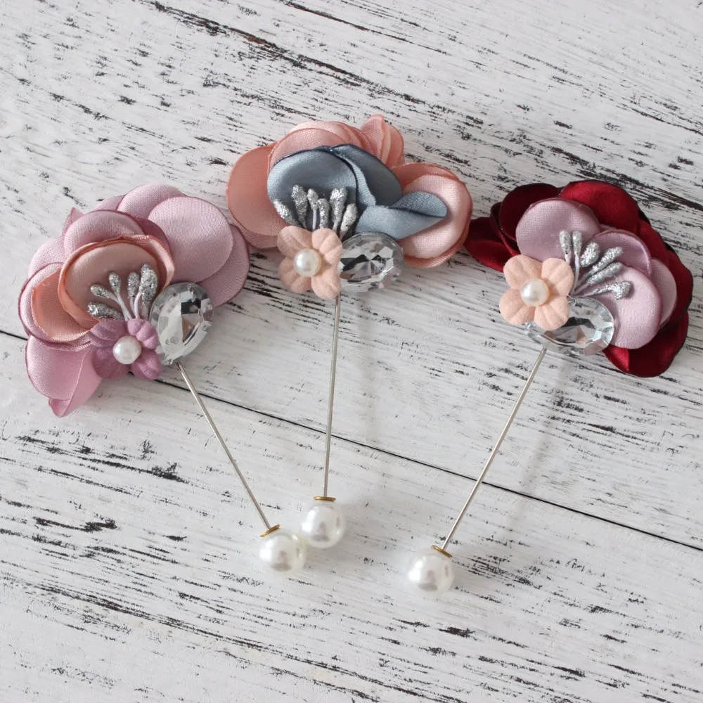 GIRL women Flower Lapel Pin for Dress Accessories Wedding Party flower