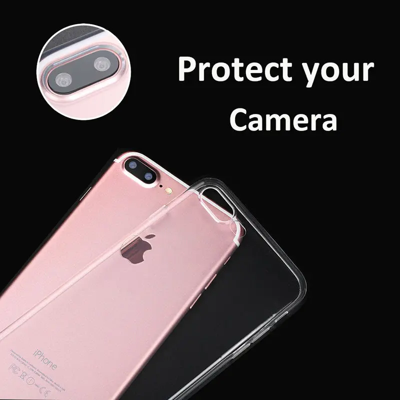 

Cover Case For iPhone 6 S 5 5s se 8 Plus 7 plus 6 6S xs xs max TPU Case Ultra Thin Crystal Rubber TPU Back Case Cover Coque