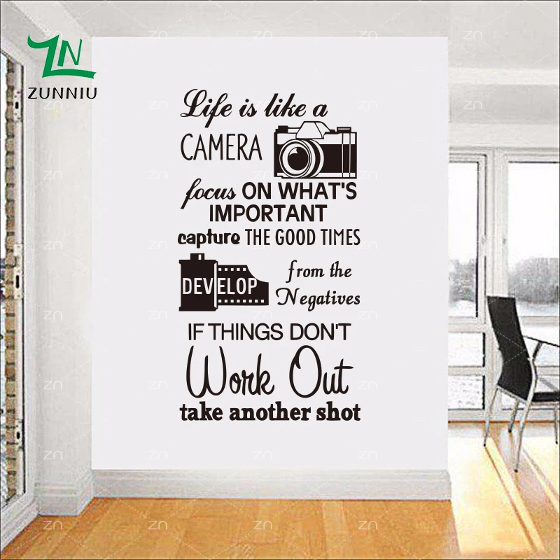 LIFE IS LIKE A CAMERA Vinyl Wall Saying Decal Sticker Cute Romantic Love Quote LIFE IS LIKE A CAMERA Vinyl Wall Saying Decal Sticker Cute Romantic Love Quote