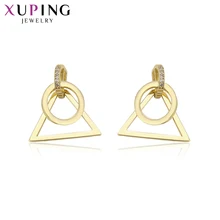 Xuping темперамент Треугольной Формы Серьги синтетический фианит женщин ювелирные изделия с символикой Дня Благодарения подарок S78, 8-94433