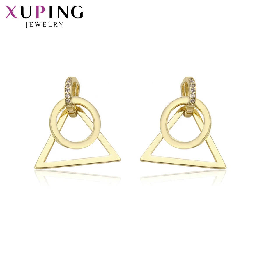 

Xuping Temperament Triangular Shape Earrings Synthetic Cubic Zirconia Women Thanksgiving Jewelry Gift S78,8-94433